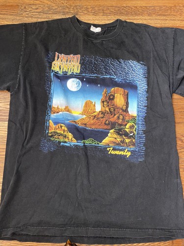 トップス vintage LEONARD music tops dt VTG Lynyrd Skynyrd Tour T Shirt Skynyrd Rides Motorcycle