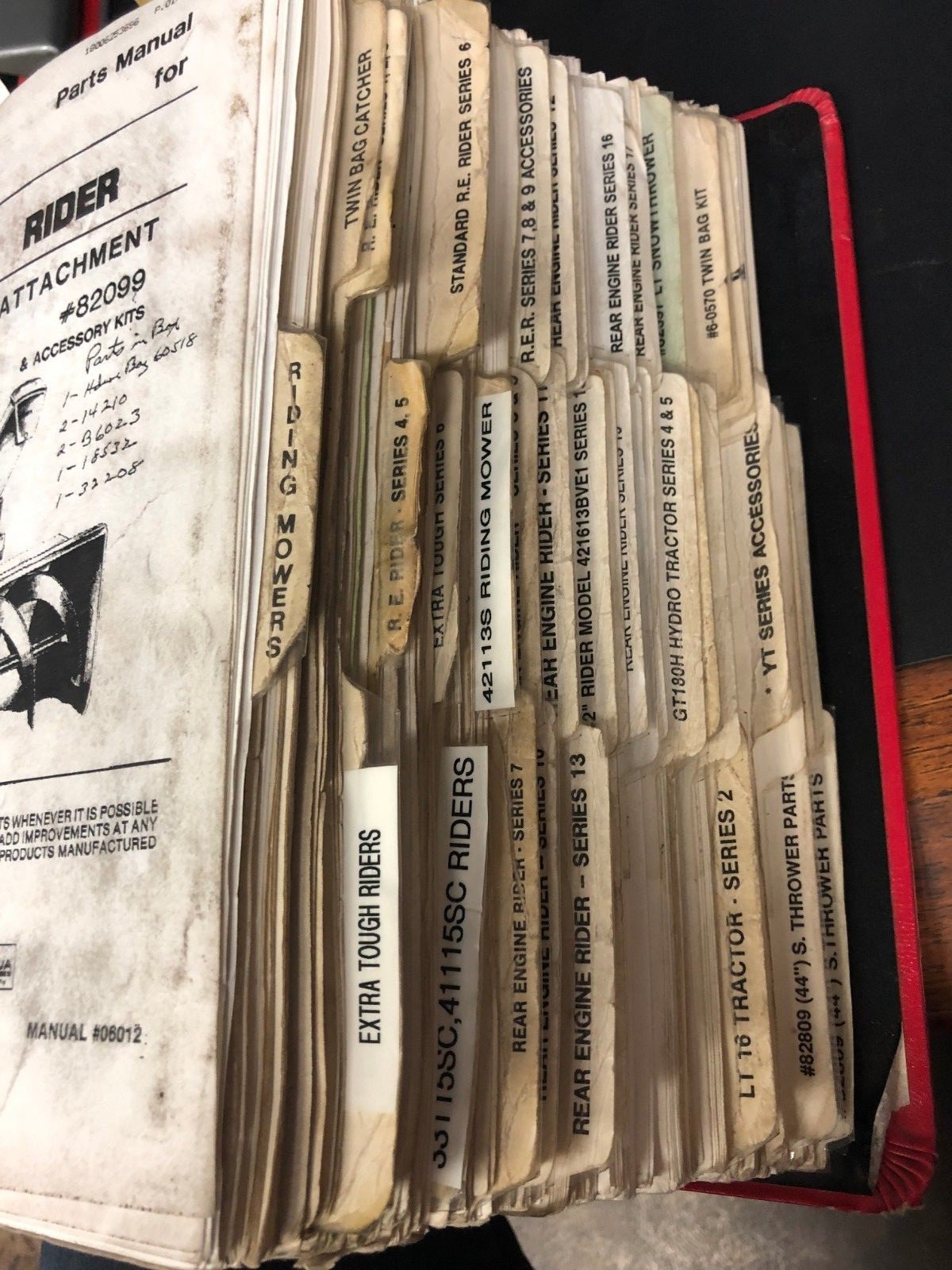 HUGE book of Snapper RER Rear Engine Rider Parts and Service Manuals Snow Throw