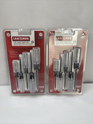 (2) Craftsman 5-pc Mini Torx Set 941105- T5, T6, T7, T8, T9 New