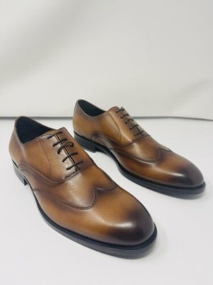

DYLAN GRAY Мужские коричневые кожаные оксфорды на каблуке Fresco Wingtip с носком на каблуке 11,5 м, Коричневый, FO0000715