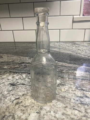 RARE Wildroot Chemical Co Buffalo NY Hair Tonic Barber Bottle W/Stopper 7”Emboss