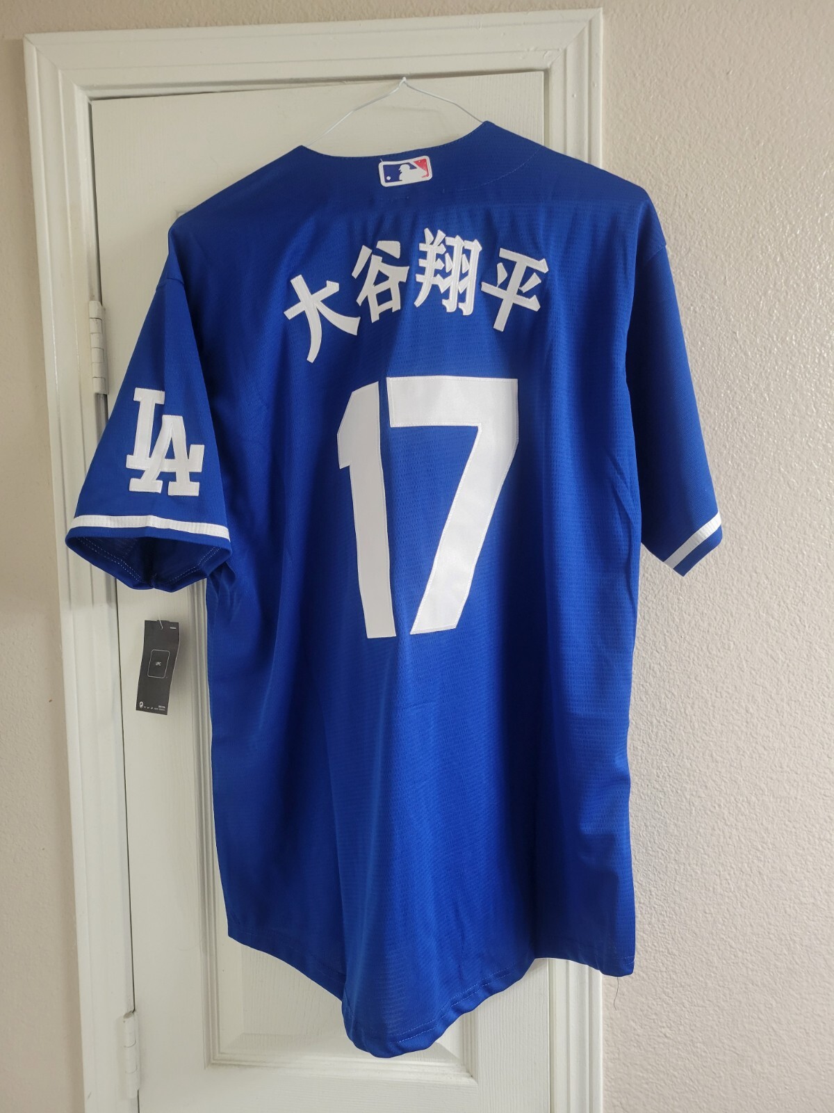 XL Shohei Ohtani 17 Los Angeles Dodgers Kanji Japanese Blue