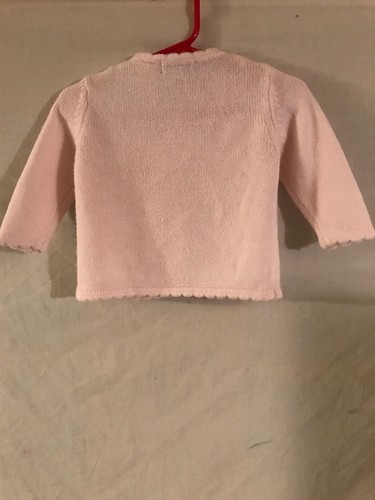Wendy Bellissimo Girl's Pink Cardigan Sweater SZ 3-6 months