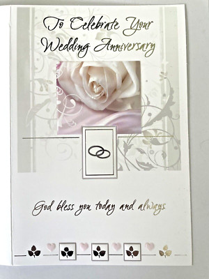 To Celebrate Your  Wedding Anniversary Card Religious Christian