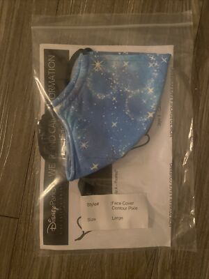 NEW Disneyland Disney World Cast Member Exclusive Face Mask Pixie Large