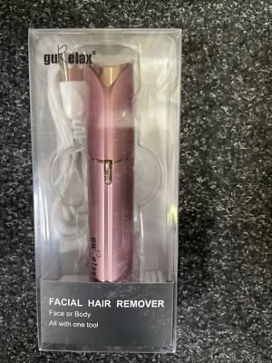 Brand New Gurelax Facial Hair Remover Rechargeable - Pink.