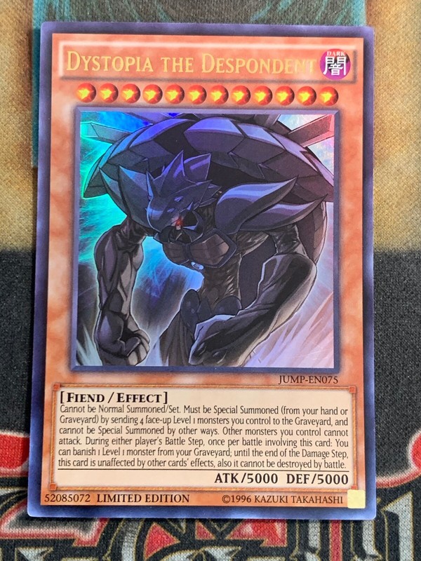 Yugioh Dystopia The Despondent JUMP-EN075 Ultra Rare Limited