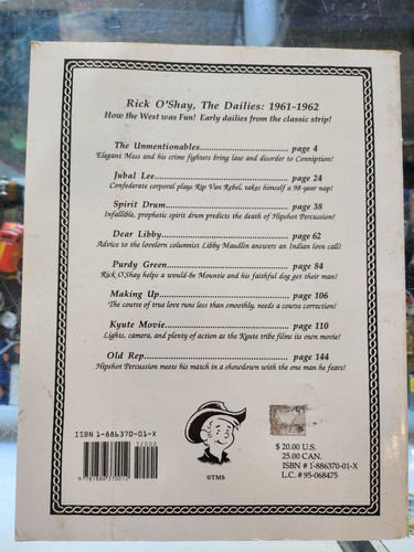 Rick O'Shay, the Dailies: 1961-1962 SC VF/NM Stan Lynde - Cottonwood 1995 1st