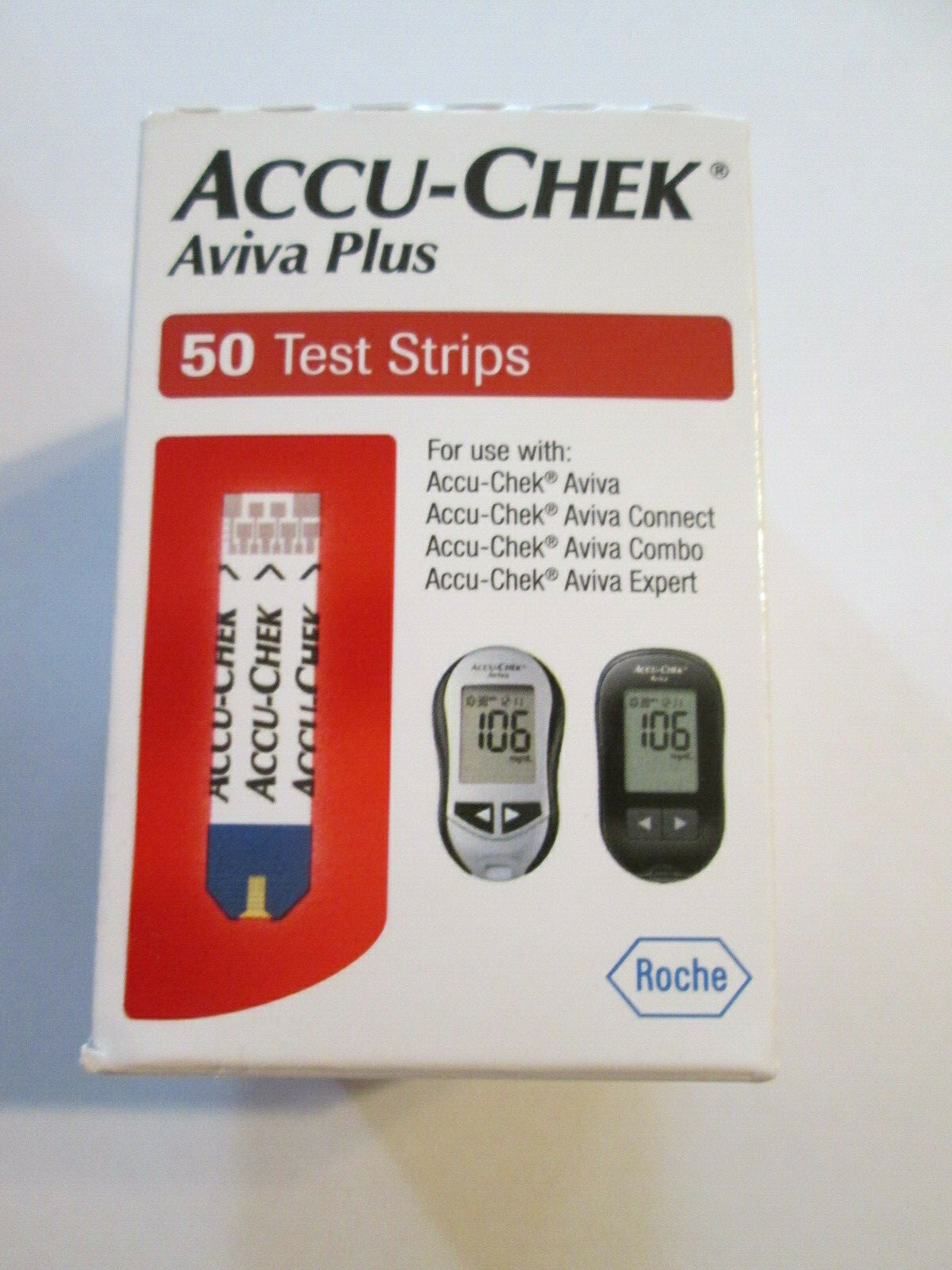 Купить Тестполоска AccuChek accu/chek Aviva Plus test strips 50ct, expire AUG 31 2021 в