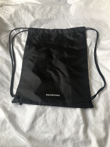 バッグ Balenciaga Canvas Drawstring Backpack Balenciaga Draw String Bag Black Backpack Dust Cover