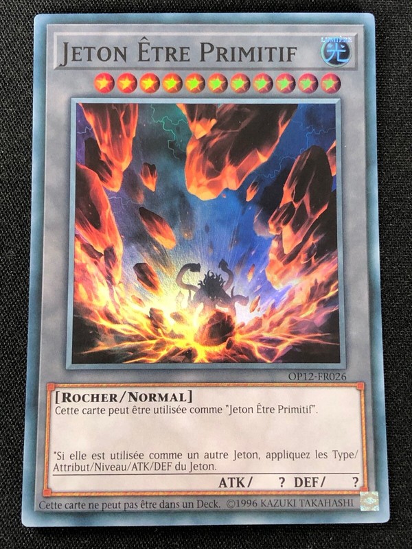 YUGIOH PRIMAL BEING TOKEN OP12-FR026 SUPER RARE! (FRENCH) OP12