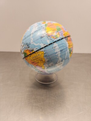 5'' inch World Globe on stand with Magnifier Earth  Map classroom teaching