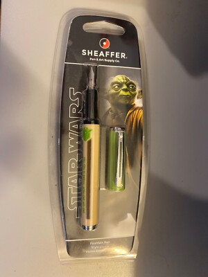 Sheaffer Pop Star Wars Yoda Fountain Pen Chrome Trim and Medium Nib - E0921051S