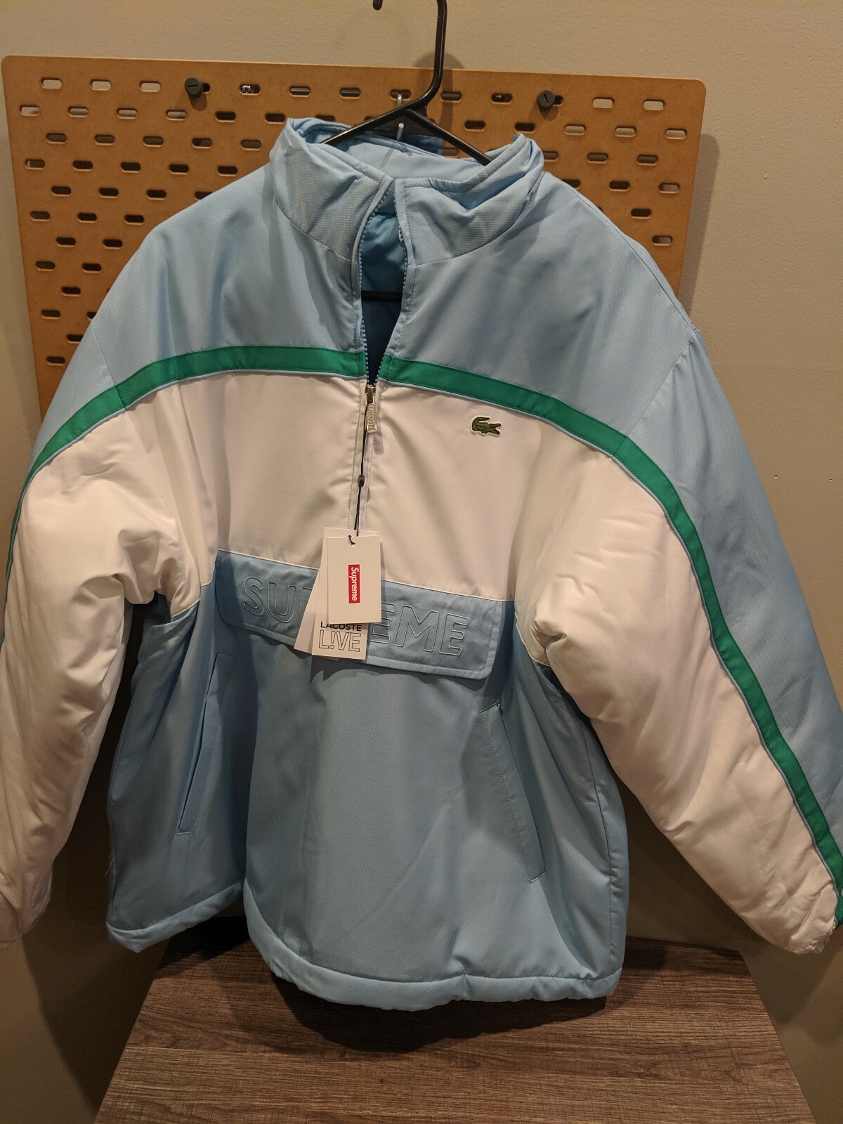 supreme lacoste half zip pullover