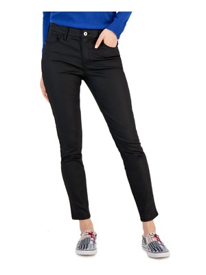 

Черные джинсы скинни до щиколотки TOMMY HILFIGER с карманами на молнии и карманами, Черный, J2XK2042