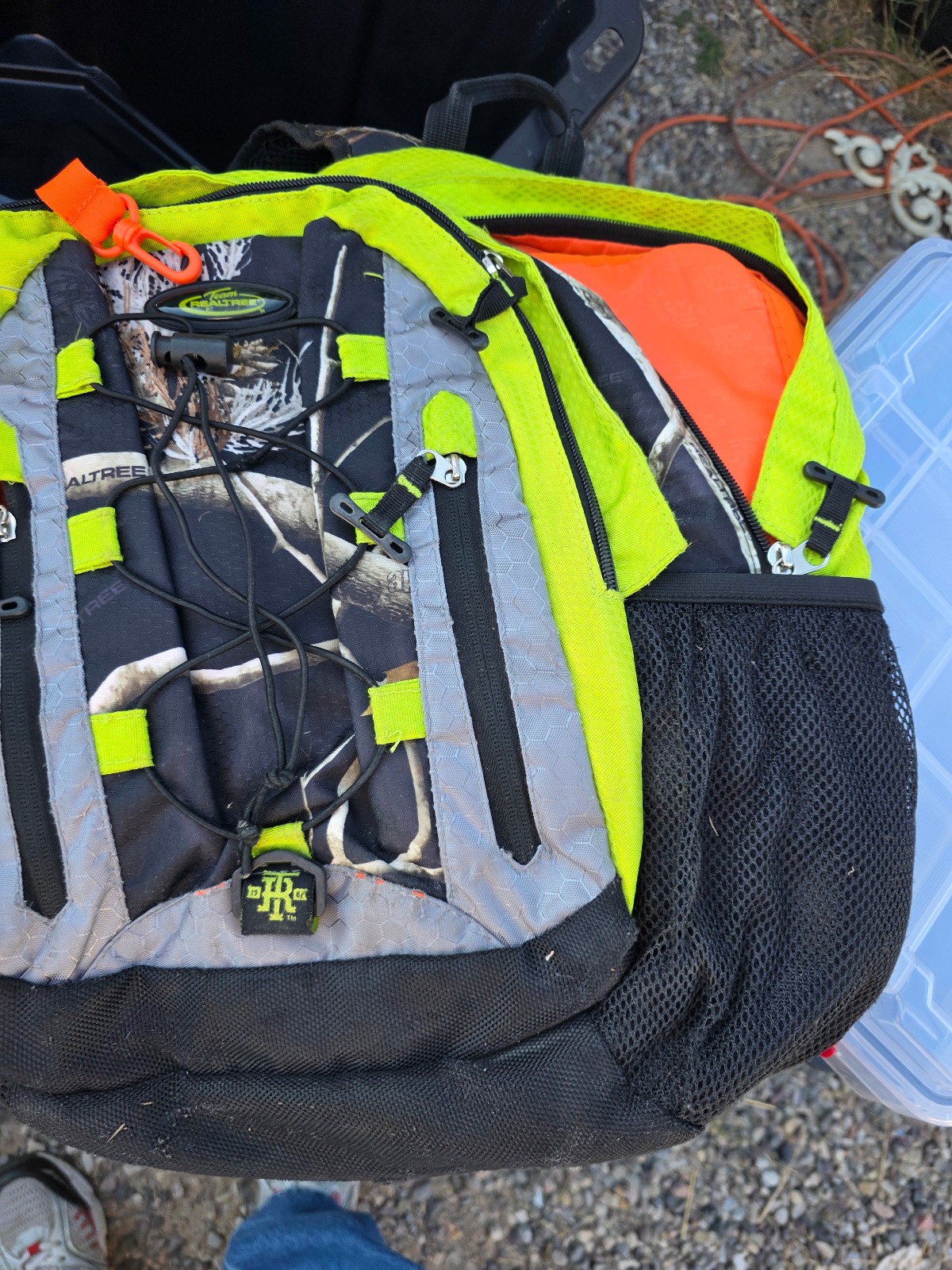 Team Realtree Camouflage Backpack, Lime Green - Padded Laptop School Bag
