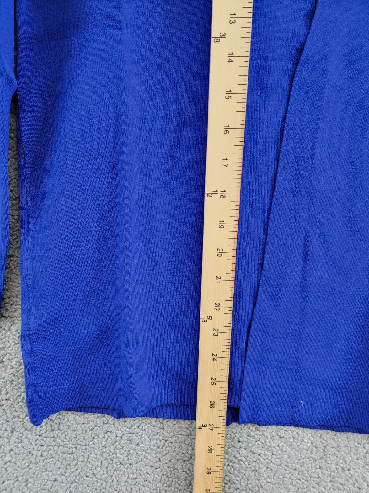 Kasper Open-Front Long-Sleeve Sweater Women's XS Royal Signature Solid - Picture 8 of 16