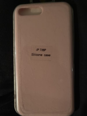 iPhone 7p 8p Silicone Case Cover Pink