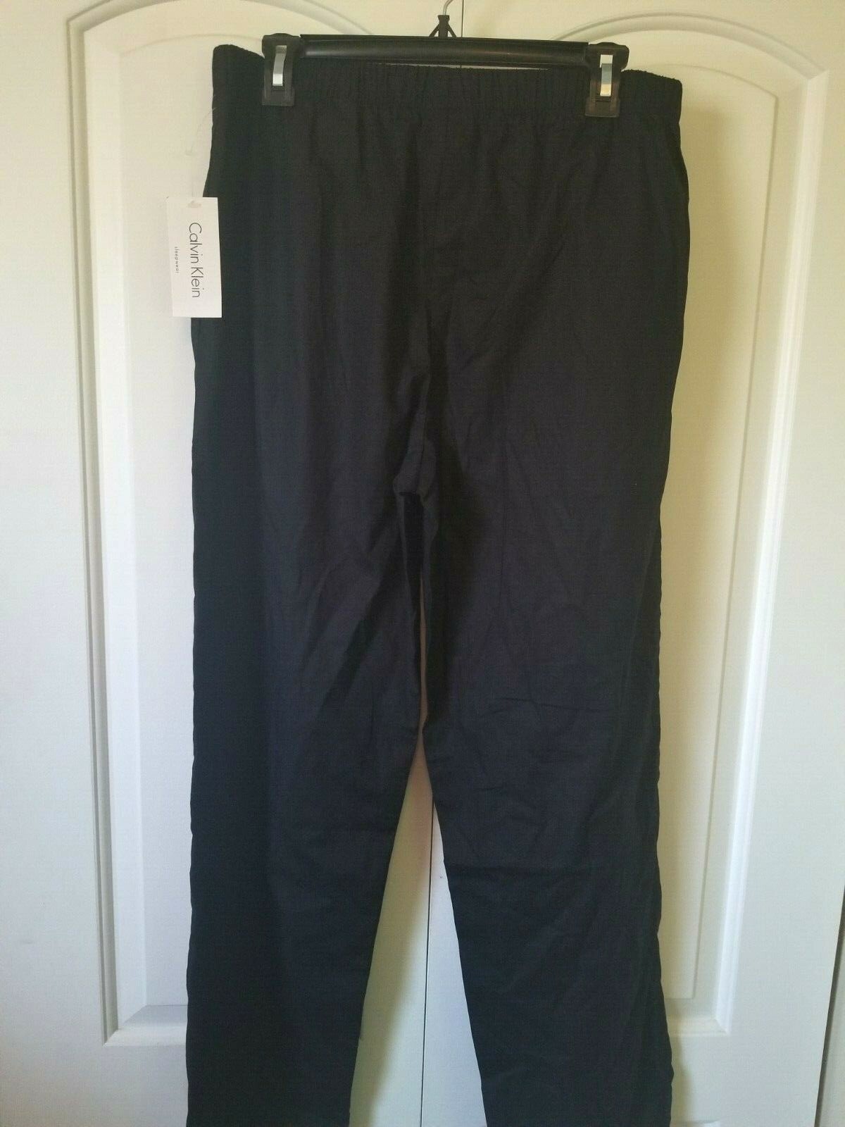 Calvin Klein Men's Lounge Pants NWT Size Medium Black 100% Cotton Elastic Waist