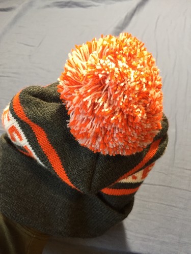 Indeed Brewing Minneapolis MN Orange Hat Winter Pom Cap Brewery Knit Beer