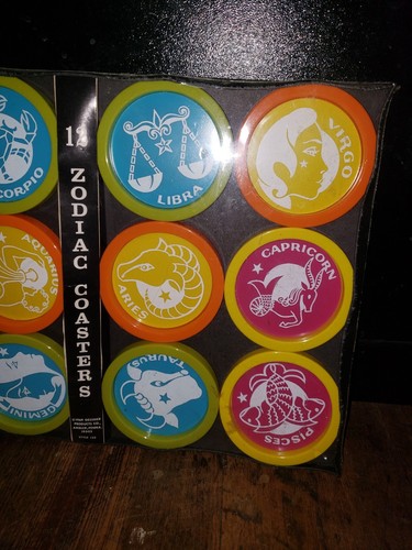 Gessner 1969 NOS Zodiac Coaster 12 Pack New