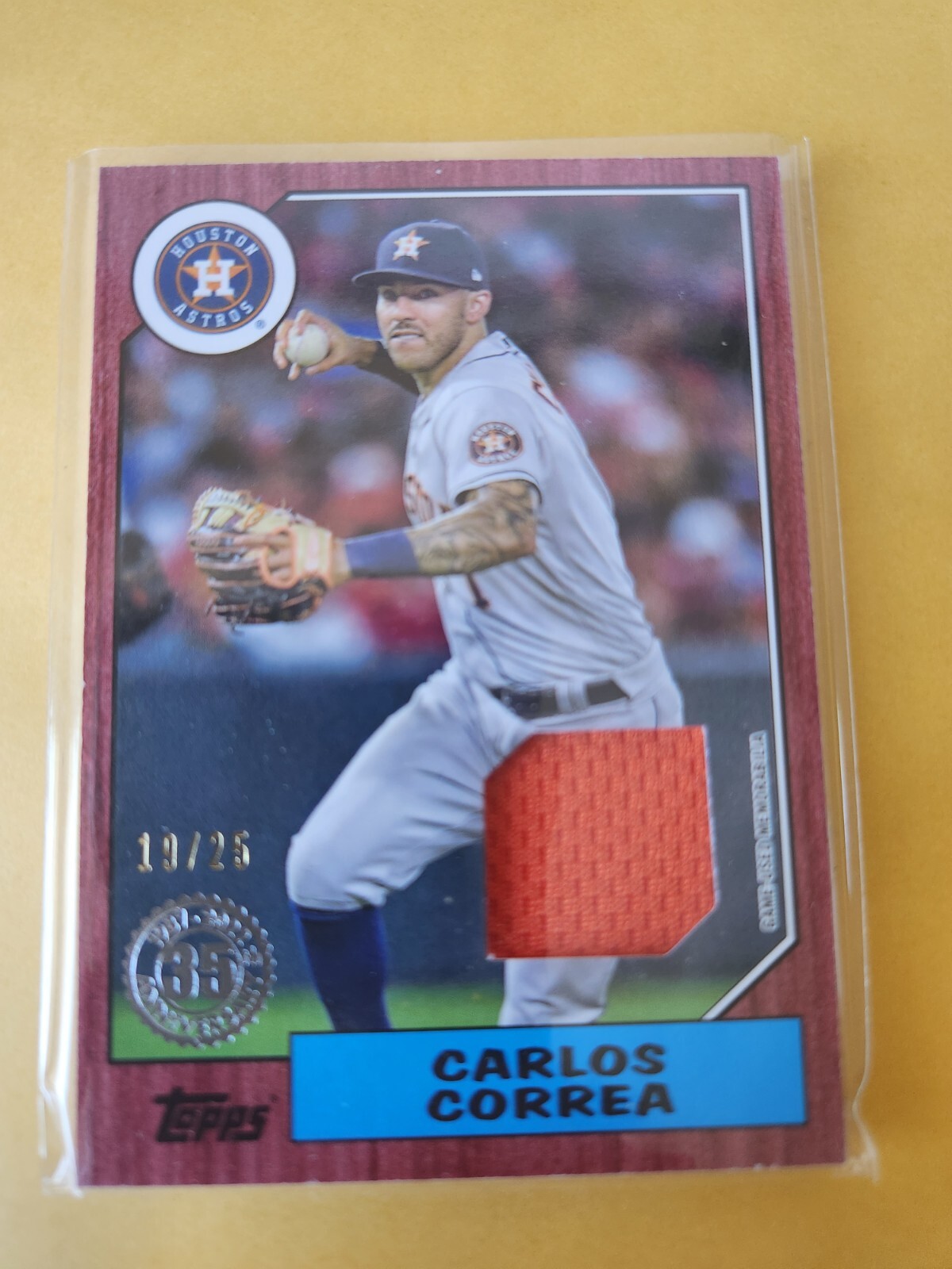 シングルカード Topps - topps carlos correa 1987 relic card Carlos Correa 2022 Topps Series 1 #87R-CC 1987 Topps Game