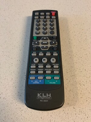 KLH Digital Remote Control Tested RC-360H RC-360 DVD-8350 DVD8350 DVD-