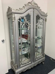 French Provincial Classic Glass Display Cabinet Cabinets