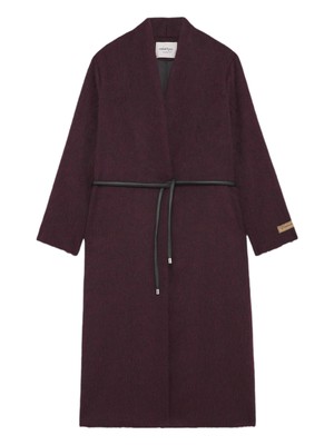 Pre-owned Ottod'ame Woman Cappotto Over Bordeaux 18788 In Red