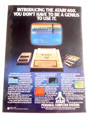 1980 Ad Atari 400 Personal Computer You Don't Have To Be A Genius To Use It