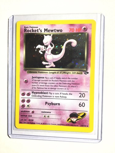ポケモンカードゲーム pokemon card game Rocket's Mewtwo Holo Pokemon Card SV10 039/098 Team Rocket's Mewtwo ex RR Glory