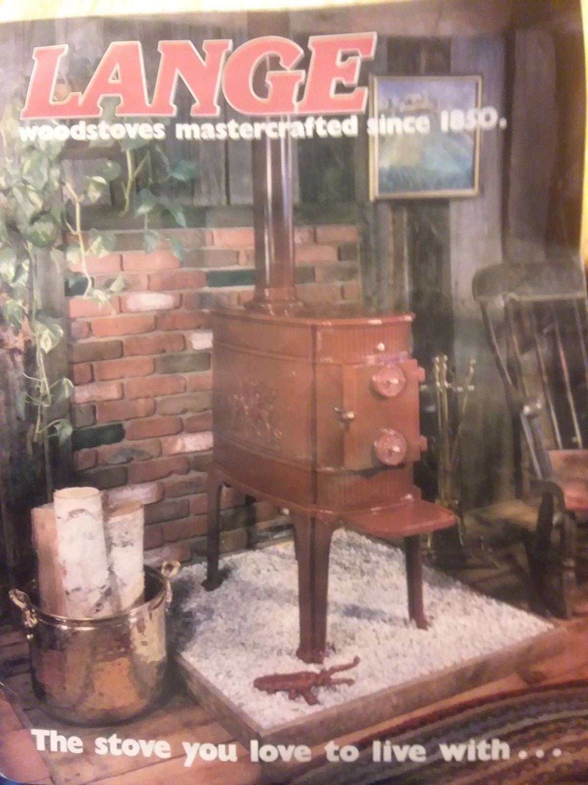 Antique L Lange Danish coal stove Model 6304RA 3000-5000 cu. ft.