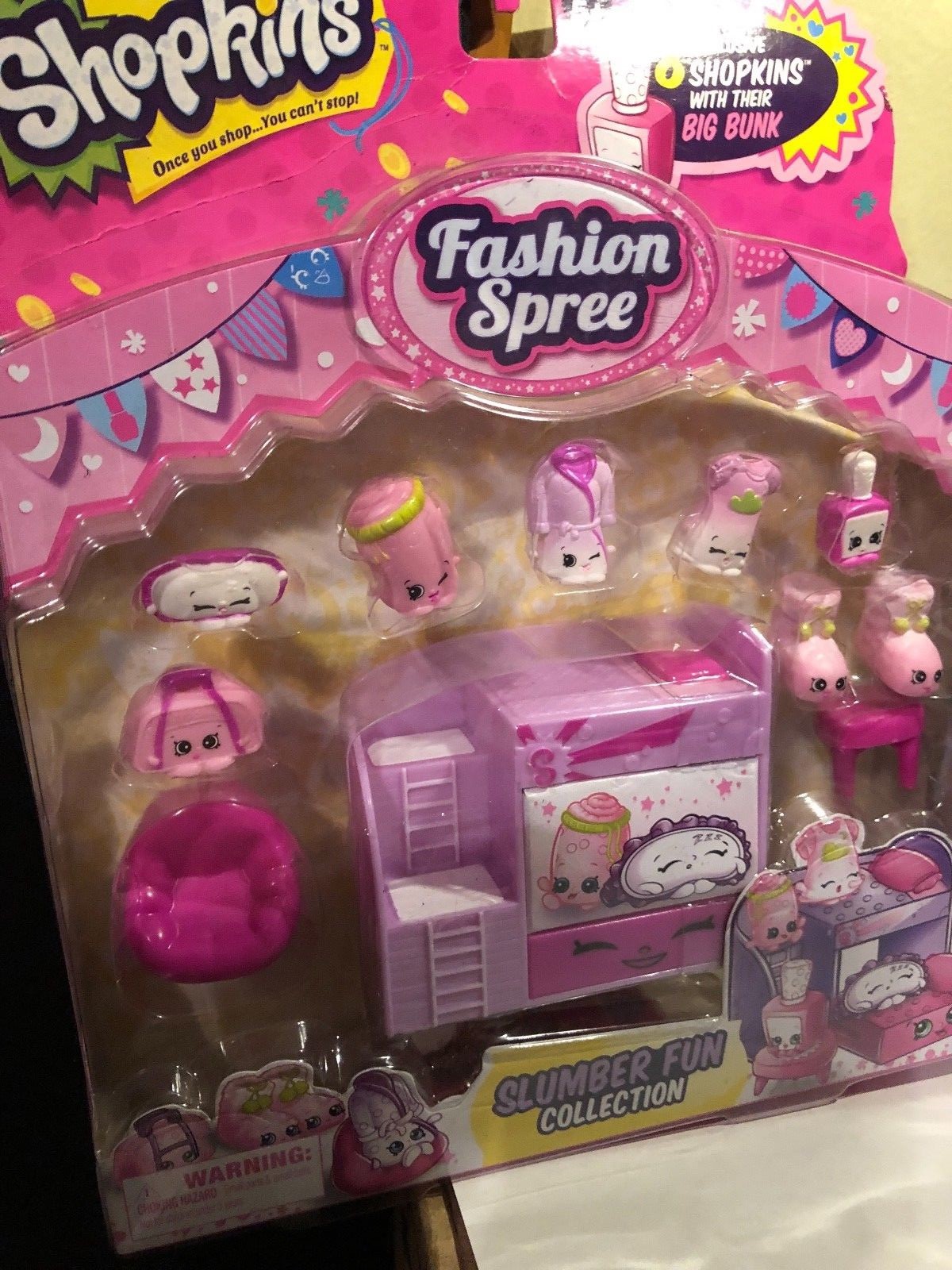 Lot of 2 Shopkins Fashion Spree Slumber Fun and Frosty Fashion Collection