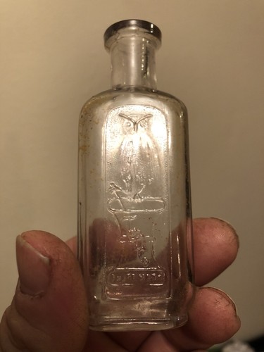 The Owl Drug Company Round Shoulderd Med Bottle