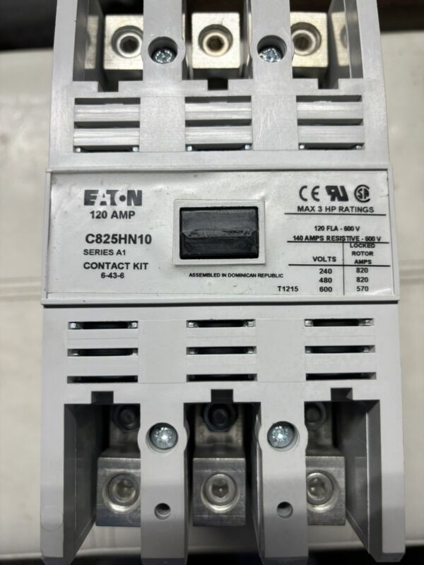 EATON /CUTLER HMER C825HN10A 120-Amp 3-Pole CONTACTOR C825HN New