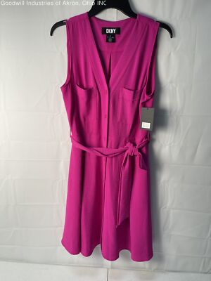 NWT DKNY Raspberry Women's A-Line Dress, Sz. 10