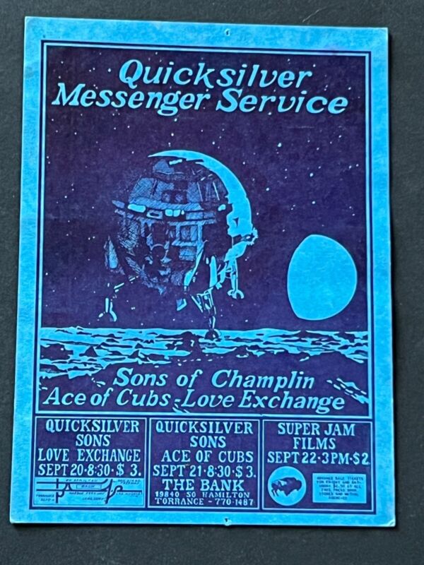 Quicksilver Messenger Service The Bank Los Angeles 68 AOR Concert Handbill Flyer