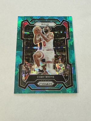 2023-24 Panini Prizm Coby White Teal Cracked Ice Prizm SP Parallel /225
