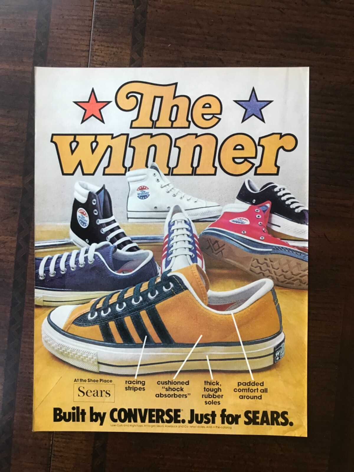 1974 vintage original print ad Converse Shoes Sold At Sears 1974 vintage original print ad Converse Shoes Sold At Sears