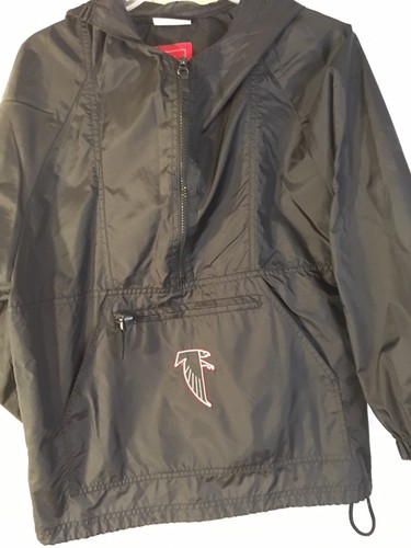 Atlanta Falcons Reebok Rain Hoodie Kids 10-12 Hoody Black Rain Coat