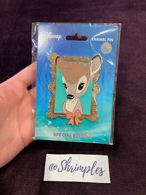 DISNEY PIN Pink A La Mode Animal Portraits BAMBI Frame NEW HTF LE 300