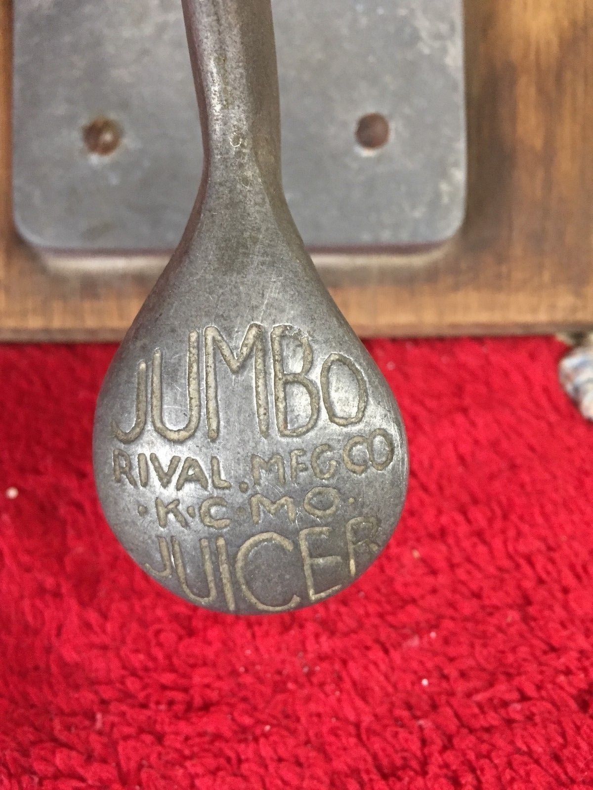 Vintage Jumbo Juicer Rival Manufacturing Company KC MO Mounted Cast Aluminum