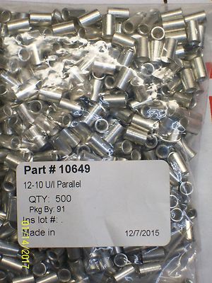 *LOT OF 500* SEAMLESS CONNECTOR 12-10 U/I PARALLEL WURTH & SNIDER 10649