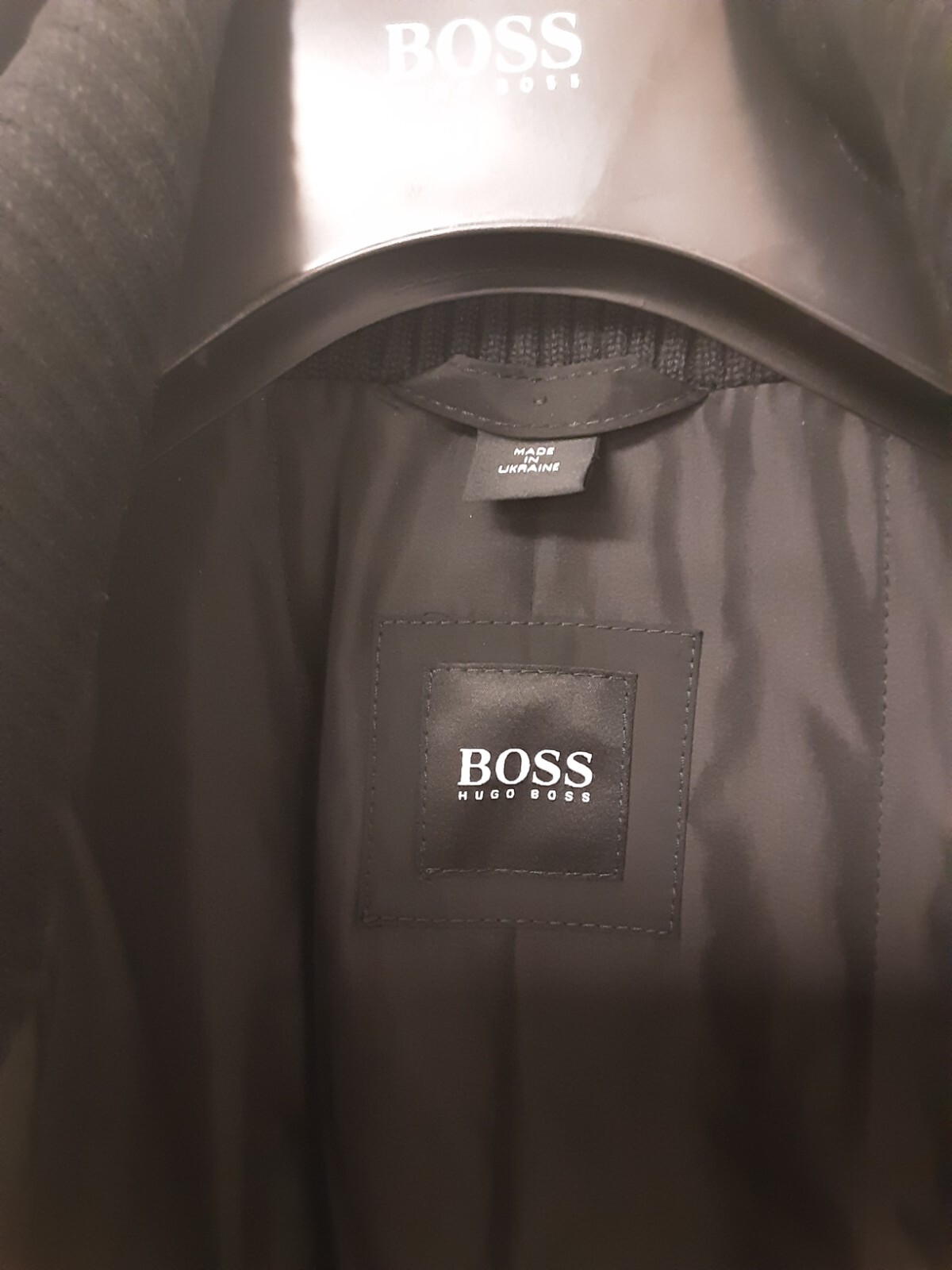 Pre-owned Hugo Boss Men's Boss Coxtan6 Wool Regular Fit Car Coat, Size 46r - Dark Blue Brand