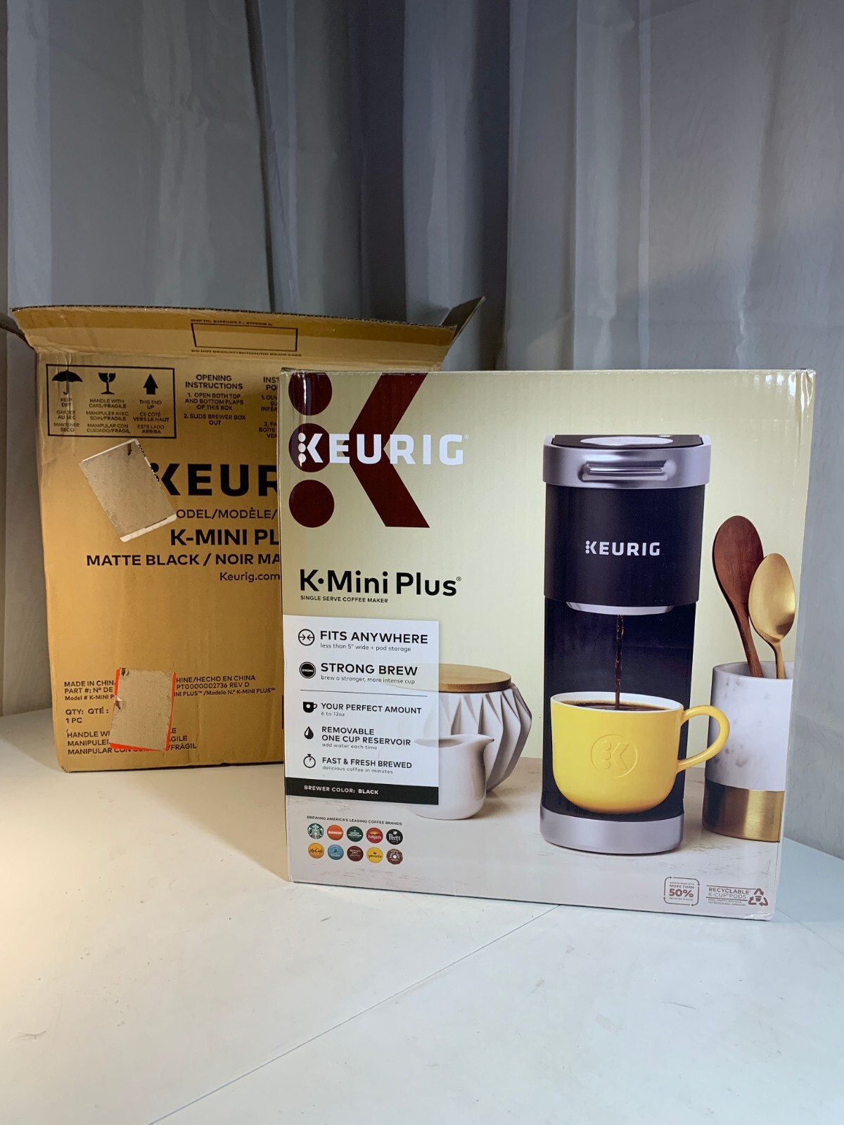 Keurig K-Mini Plus Black Removable One Cup Reservoir Single 