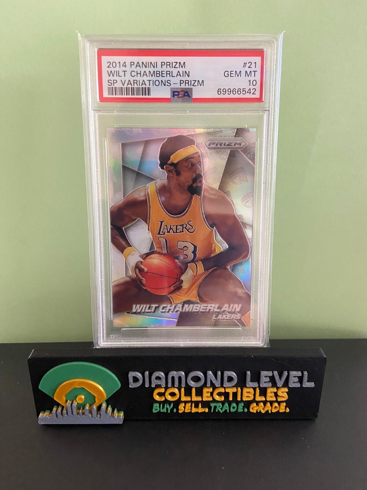 2014 PANINI PRIZM #21 WILT CHAMBERLAIN SP VARIATIONS SILVER
