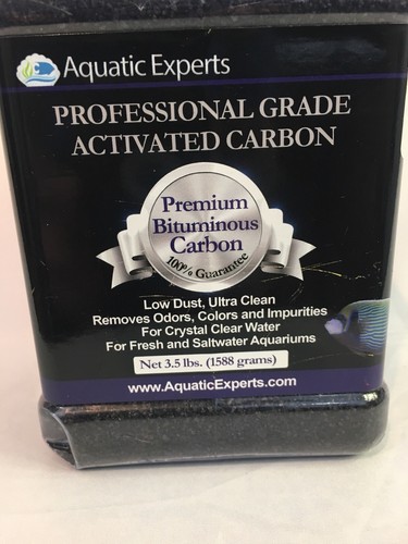 PREMIUM ACTIVATED CARBON AQUATIC EXPERTS CHARCOAL MEDIA REMOVES ODORS 3.5 LBS
