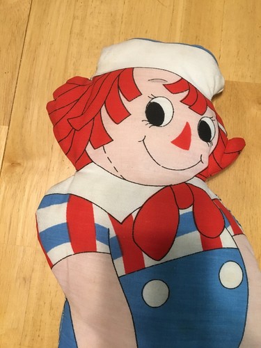 Bobbs-Merrill Co Raggedy Ann  & Andy Stuffed Pillow Dolls 1978 VTG 20” Pre-Owned