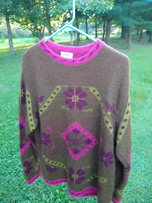 Vintage Sisley Italy Relaxed Elegance Wool-Blend Warm Chunky Knit  Sweater - Med