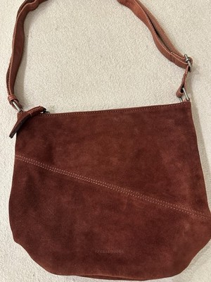 Damen-Tasche,Marke: FREDsBRUDER, ca. 23x29cm, Wildleder, Dunkelbraun, Wie Neu